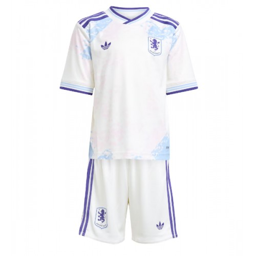 Stroje piłkarskie Aston Villa Koszulka Trzeciej dla dzieci 2025-26 Krótki Rękaw (+ szorty)